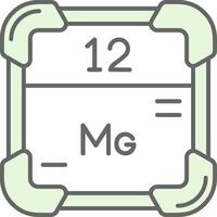 Magnesium Green Light Fillay Icon vector