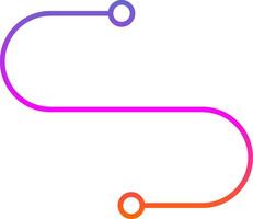 Curve Line Gradient Icon vector