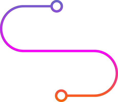 Curve Line Gradient Icon