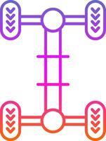 Chassis Line Gradient Icon vector