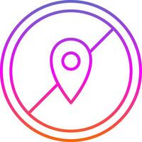 Avoid Line Gradient Icon vector