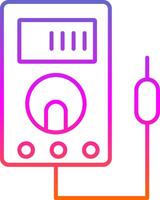 Voltmeter Line Gradient Icon vector