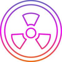 Radioactivity Line Gradient Icon vector