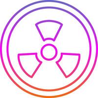 Radioactivity Line Gradient Icon vector