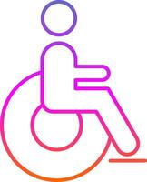 Disabled Line Gradient Icon vector