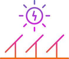 Solar Energy Line Gradient Icon vector