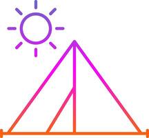 Tent Line Gradient Icon vector