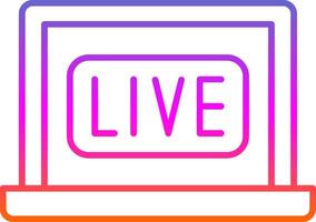 Live Line Gradient Icon vector