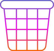 Bucket Line Gradient Icon vector