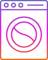 Laundry Line Gradient Icon vector