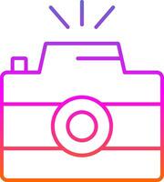 Photo Camera Line Gradient Icon vector