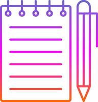Notebook Line Gradient Icon vector