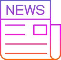 News Line Gradient Icon vector