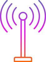 Antenna Line Gradient Icon vector