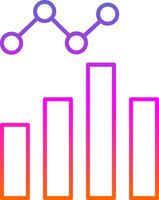 Data Analysis Line Gradient Icon vector