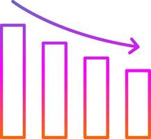 Reputation Loss Line Gradient Icon vector