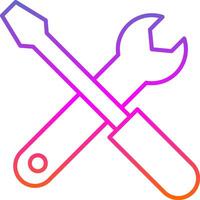Maintenace Line Gradient Icon vector