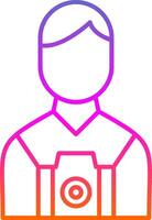 Camera Man Line Gradient Icon vector