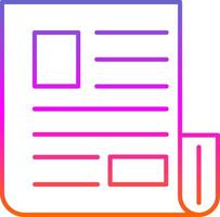 Article Line Gradient Icon vector