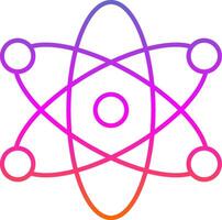 Atom Line Gradient Icon vector