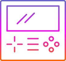 Gameboy Line Gradient Icon vector