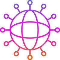 Connected Line Gradient Icon vector