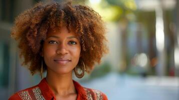 AI generated Close-up, portrait of successful businesswoman posing, Generative AI photo
