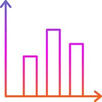 Prediction Line Gradient Icon vector