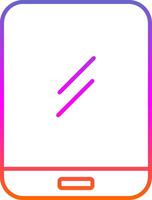 Tablet Line Gradient Icon vector