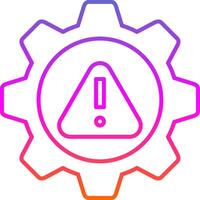 Risk Management Line Gradient Icon vector