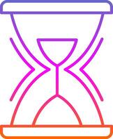 Hourglass Line Gradient Icon vector