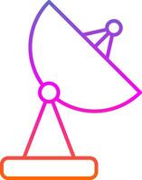 icono de gradiente de línea de antena parabólica vector
