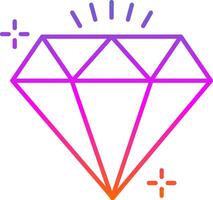 Diamond Line Gradient Icon vector