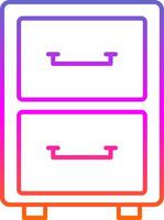 Filling Cabinet Line Gradient Icon vector