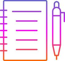 Notebook Line Gradient Icon vector