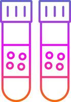 Test Tubes Line Gradient Icon vector