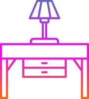 Console Table Line Gradient Icon vector