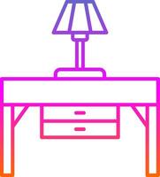 Console Table Line Gradient Icon vector