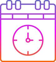 Deadline Line Gradient Icon vector