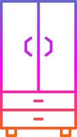 Cupboard Line Gradient Icon vector