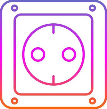 icono de gradiente de línea de enchufe vector