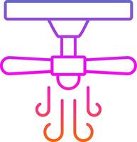 Ceiling Fan Line Gradient Icon vector