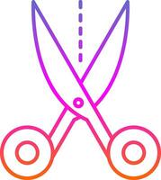 Scissors Line Gradient Icon vector