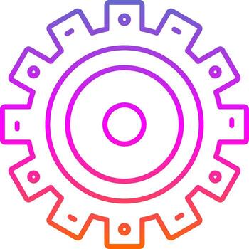 icono de gradiente de línea de configuración vector