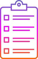 Clipboard Line Gradient Icon vector