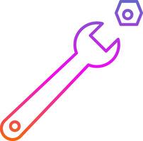 Wrench Line Gradient Icon vector