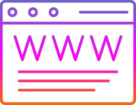 Browser Line Gradient Icon vector