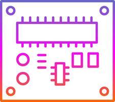 Pcb Board Line Gradient Icon vector