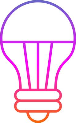 Led Light Line Gradient Icon