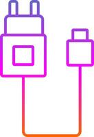 Charger Line Gradient Icon vector